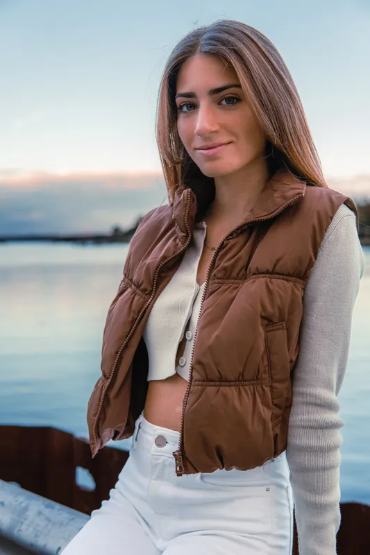 Model test, look two: warm film look portrait