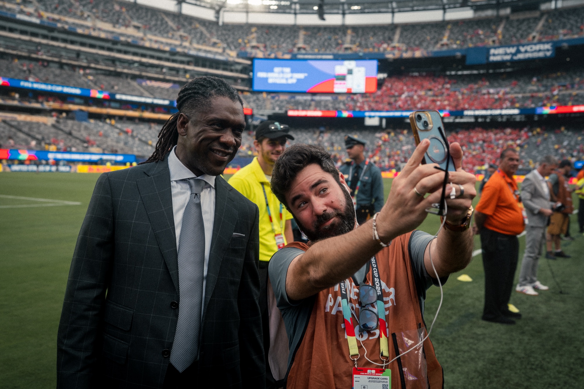Frame from FOX Sports field coverage at the 2026 FIFA World Cup, MetLife Stadium