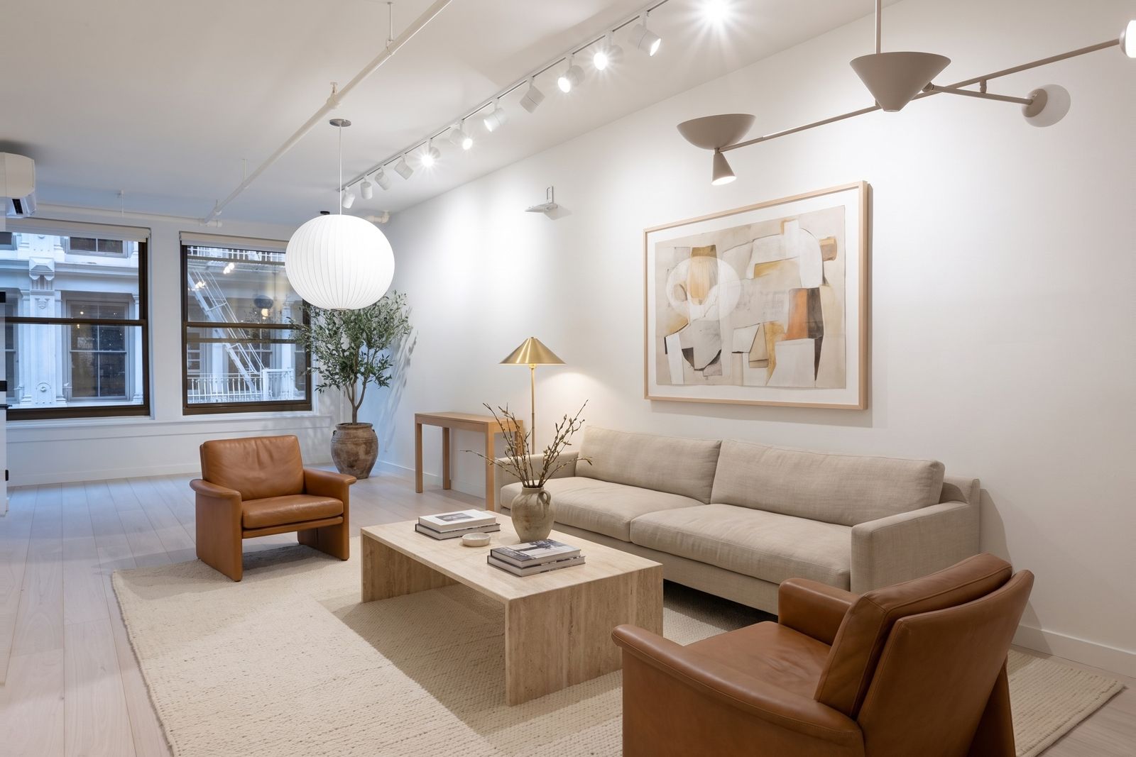 After: the same room furnished with virtual staging